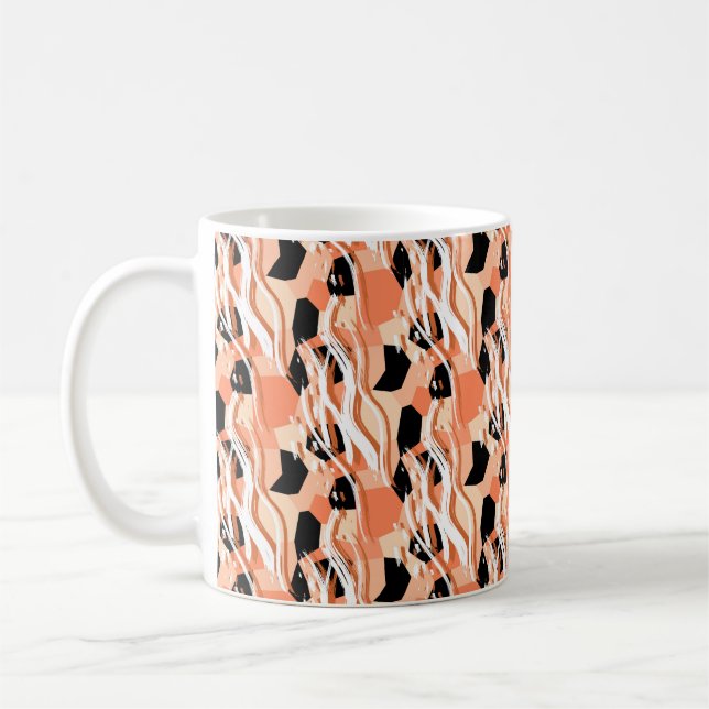 Mug Motif abstrait sans couture avec pêche (Gauche)