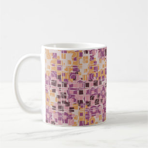 Mug motif Abstrait sans soudure. Carré arrondi et chao