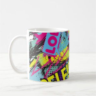 Mug motif Abstrait transparent avec bande dessinée Pop