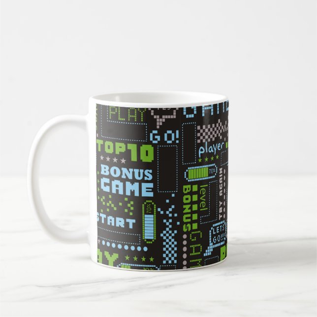 Mug motif abstrait transparent dans le style de jeu de (Gauche)