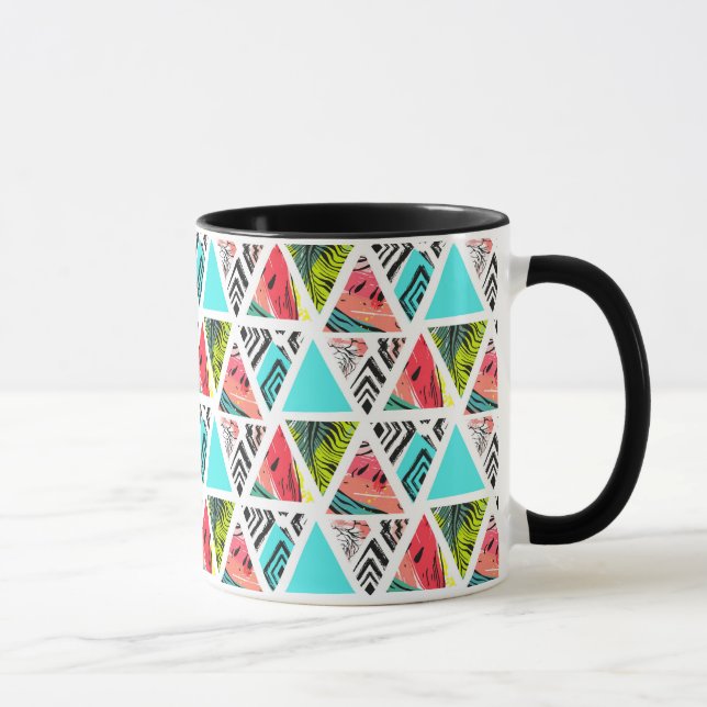 Mug Motif Abstrait tropical coloré (Droite)