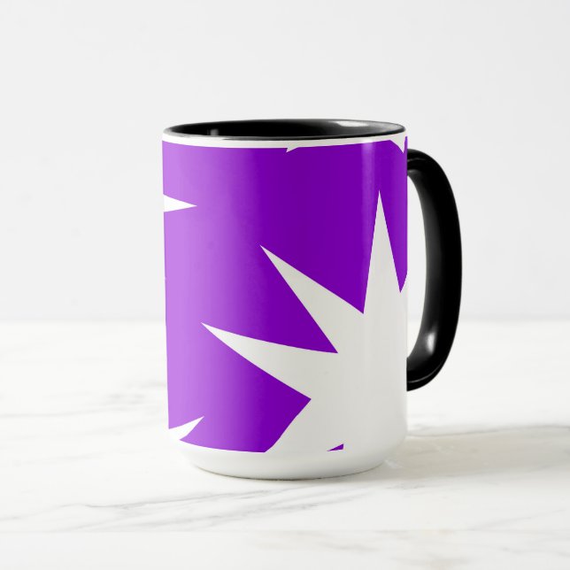 Mug motif Abstrait - violet (Devant droit)