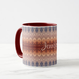 Mug motif africain tribal ethnique.monogramme.