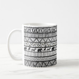 Mug Motif africain tribal noir blanc