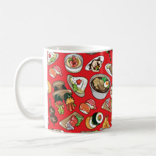 Mug motif alimentaire japonais transparent
