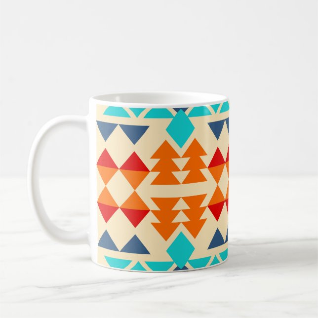 Mug Motif amérindien sans soudure rhombus et tr (Gauche)