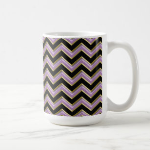 Mug Motif Amethyst Gold Black Zigzag
