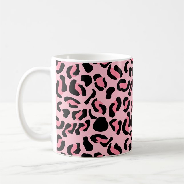 Mug Motif animal léopard rose moderne (Gauche)