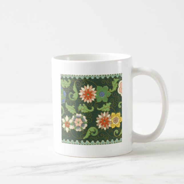 Mug Motif antique cloisonné chinois : Vert Jade (Droite)