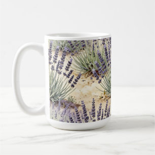 Mug Motif aquarelle d'eau florale de lavande