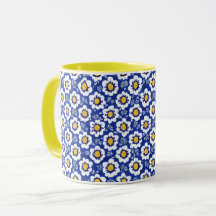 Motif arabe floral jaune
