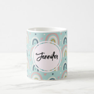 Mug Motif arc-en-ciel blanc mignon