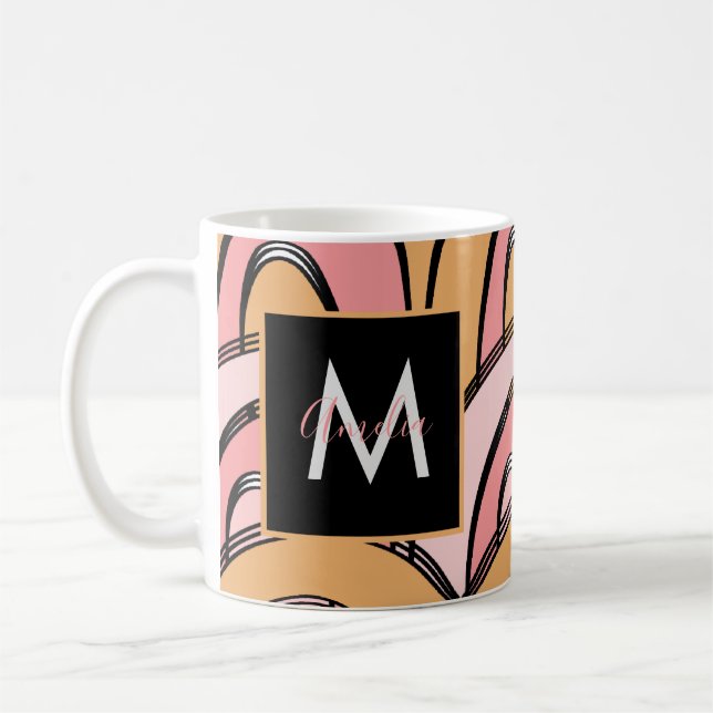 Mug Motif Arc-en-ciel Groovy Orange Rose    (Gauche)