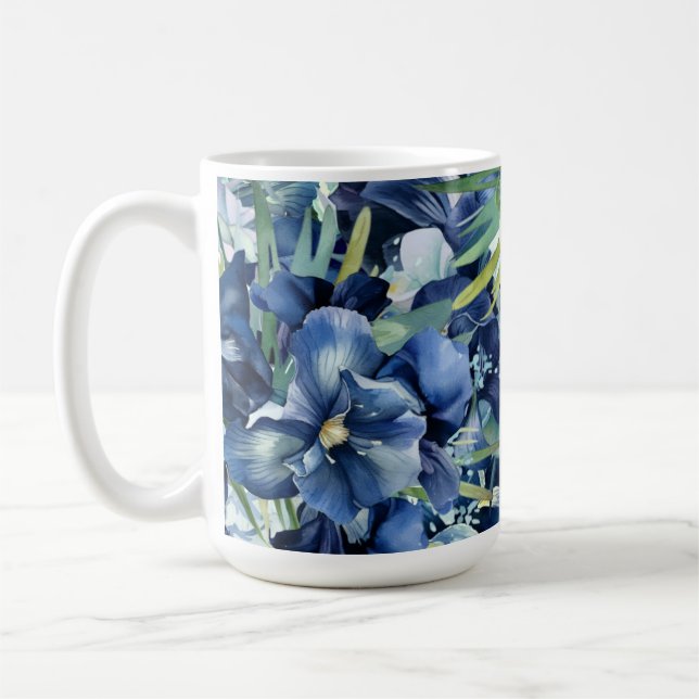 Mug Motif Arrière - plan bleu Iris (Gauche)