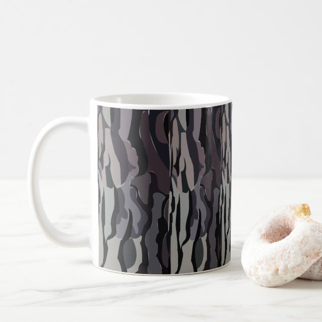 Mug Motif Arrière - plan de tronc d'arbre (Avec donut)