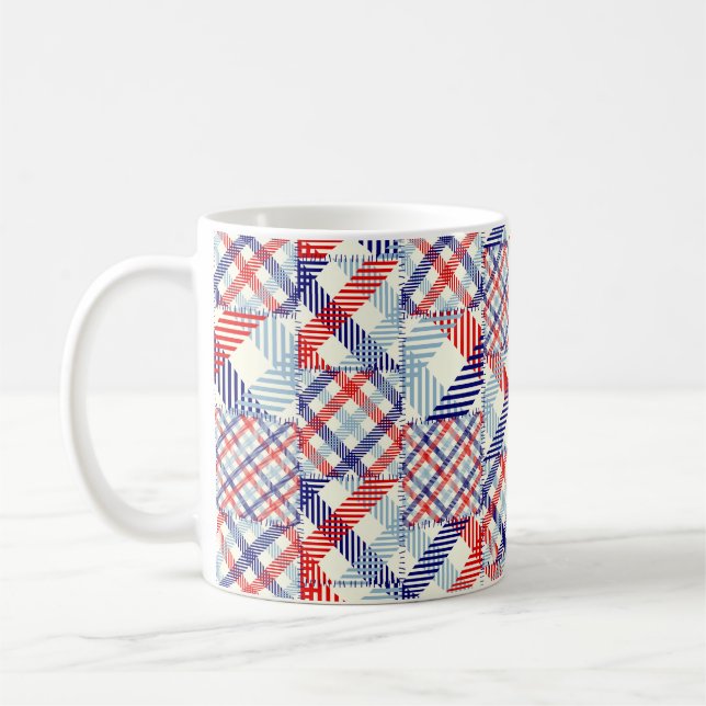 Mug Motif arrière - plan sans couture. Motif de mise e (Gauche)