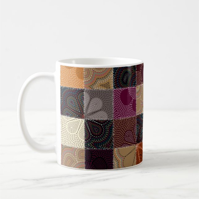 Mug Motif arrière - plan sans couture. Sera carreau sa (Gauche)