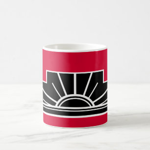 Mug Motif Art déco en B&W et rouge