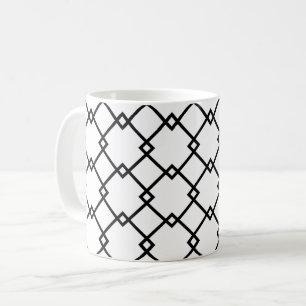 Mug Motif Art Déco noir blanc rayé rétro