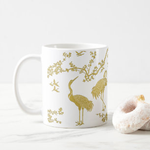 Mug Motif artistique de grues élégantes Oiseaux grue