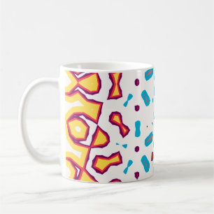 Mug Motif artistique rouge, et bleu moderne Angulaire