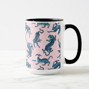 Mug Motif asiatique de tigre bleu