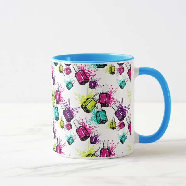 Mug Motif au néon de vernis à ongles (Droite)