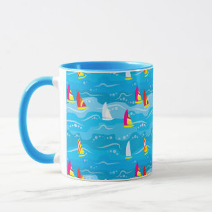 Mug Motif au néon de yacht