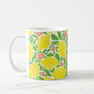 Mug Motif aux fruits de citron. Pâte d'agrumes d'été t