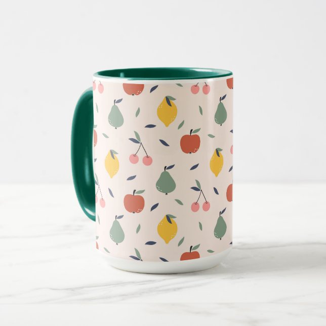 Mug Motif aux fruits mignons (Devant gauche)