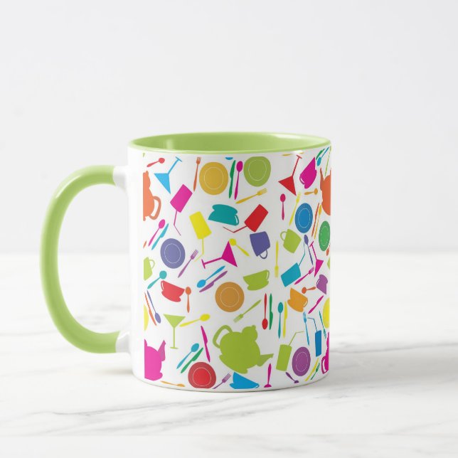 Mug Motif Avec Cuisine Colorée (Gauche)