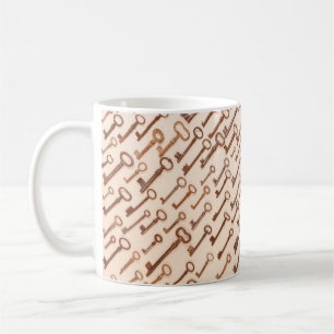 Mug Motif avec de vraies clés victoriennes vintages su