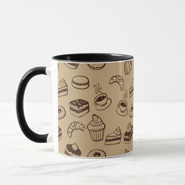 Mug Motif avec des gâteaux, des desserts et la (Gauche)