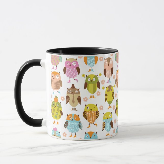 Mug motif avec des oiseaux (Gauche)