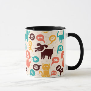 Mug Motif avec les chats et les chiens drôles