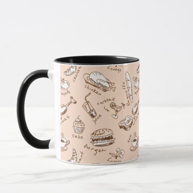 Mug Motif avec nourriture (Gauche)