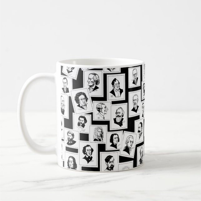 Mug Motif avec portraits des plus grands compositeurs (Gauche)