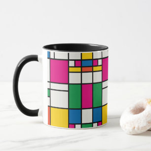 Mug Motif Bauhaus géométrique