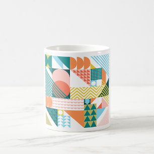 Mug Motif Bauhaus Géométrique Mosaïque Scandi