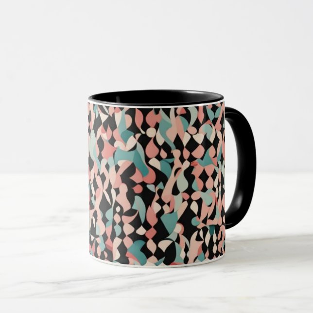Mug Motif bio Abstrait en Pastel (Devant droit)