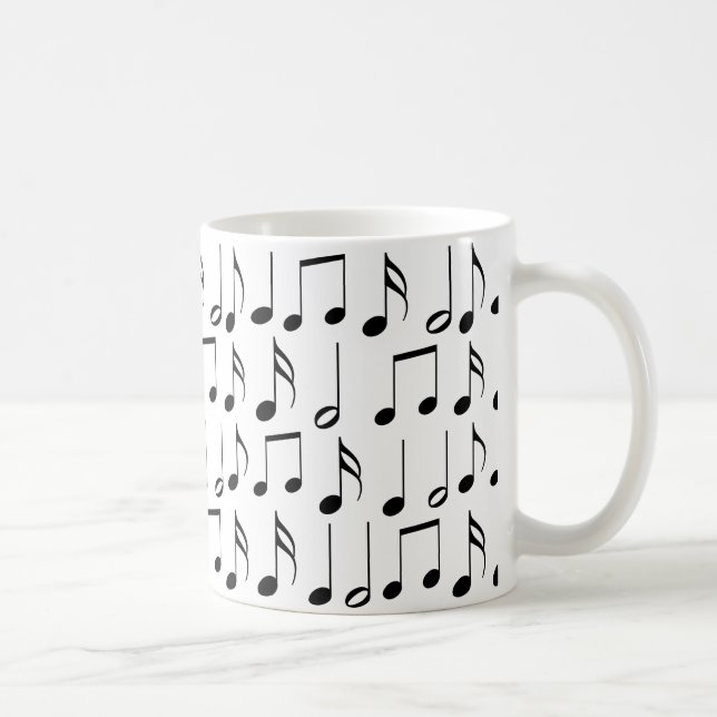 Mug Motif Black Music Notes (Droite)