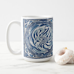 Mug Motif blanc bleu tourbillon 02