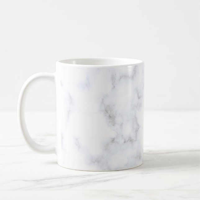 Mug Motif blanc texture marbre (Gauche)