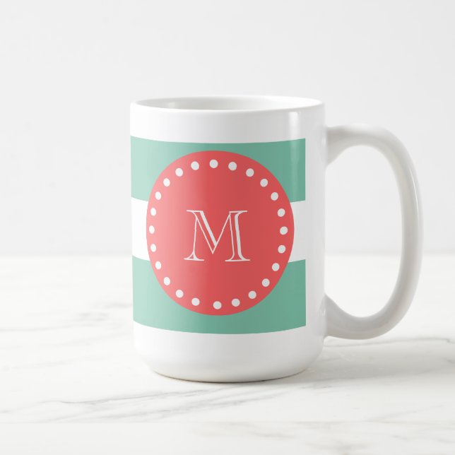 Mug Motif blanc vert en bon état de rayures, (Droite)