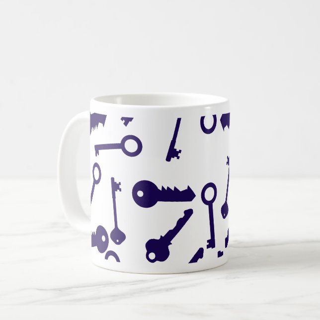 Mug Motif bleu clé (Devant gauche)