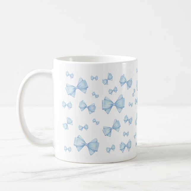 Mug Motif bleu Coquette Bow (Gauche)