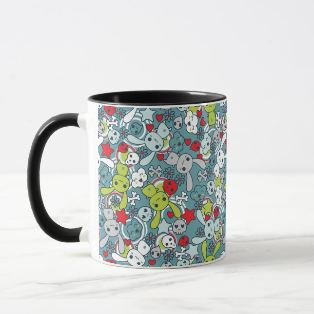 Mug motif bleu de kawaii (Gauche)