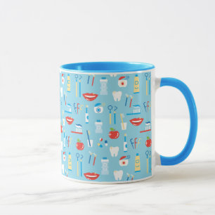 Mug Motif bleu dentaire