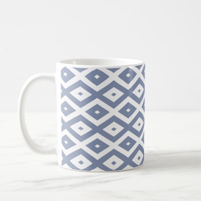 Mug Motif bleu gris et blanc (Gauche)