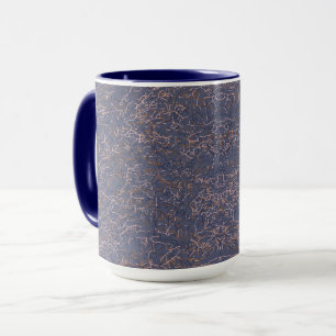 Mug Motif bleu simple Abstrait filetage